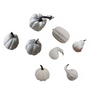 Decorative Foam Pumpkins 8 Assorted Sizes for Thanksgiving and Fall Celebrations