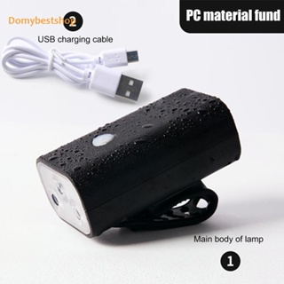 [Domybestshop.th] ไฟเตือน LED กันน้ํา ชาร์จ USB สําหรับติดด้านหน้ารถจักรยานเสือภูเขา