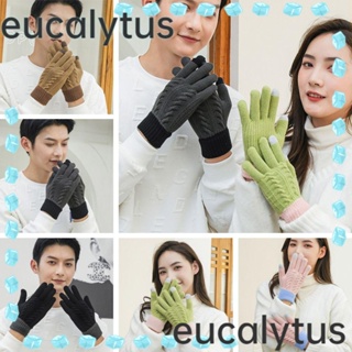 Eucalytus1 ถุงมือหน้าจอสัมผัส แบบเต็มนิ้ว แฟชั่นฤดูใบไม้ร่วง และฤดูหนาว สําหรับผู้ชาย และผู้หญิง 1 คู่