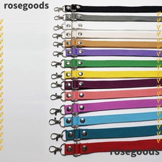 Rosegoods1 สายคล้องกระเป๋า ผ้าแคนวาส ประดับหมุด ปรับขนาดได้ 130 ซม. แฟชั่นสําหรับผู้หญิง