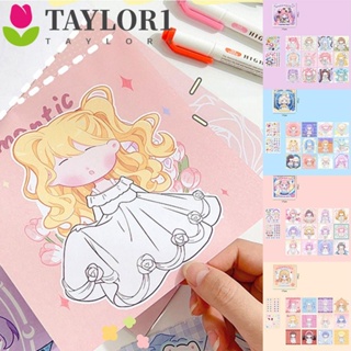 Taylor1 สติกเกอร์จิ๊กซอว์ ลายการ์ตูนเจ้าหญิง กราฟฟิติ เด็กผู้หญิง สําหรับตกแต่งสมุดภาพ DIY