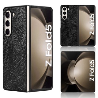 เคสโทรศัพท์มือถือหนังจระเข้ พับได้ สําหรับ Samsung Galaxy Z Flod 5 5G 2023 Galaxy Z fold 5 4 3