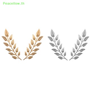 Peacellow เข็มกลัด โลหะผสม รูปใบไม้ 1 คู่ สําหรับผู้ชาย และผู้หญิง