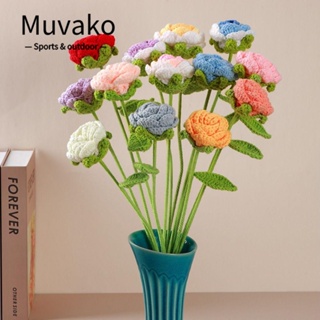 Muvako ช่อดอกกุหลาบประดิษฐ์ 38 ซม. แฮนด์เมด DIY สําหรับตกแต่งบ้าน 2 ชิ้น