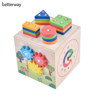 Betterway ของเล่นกล่องไม้ปริศนา อเนกประสงค์ หลากสี ไร้กลิ่น เพื่อการเรียนรู้ สําหรับเด็กก่อนวัยเรียน