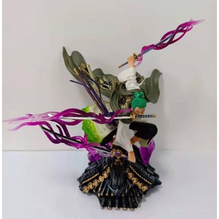 ฟิกเกอร์อนิเมะญี่ปุ่น One Piece Wano Country Sauron Kimono Three Sword Style Roof Mode