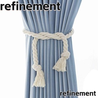 Refinement สายรัดผ้าม่าน ผ้าฝ้าย โพลีเอสเตอร์ สีเบจ แฮนด์เมด ทนทาน สําหรับตกแต่งบ้าน กลางแจ้ง 10 ชิ้น