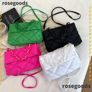 Rosegoods1 กระเป๋าสะพายไหล่ ผ้าฝ้าย ลายอวกาศ สําหรับผู้หญิง