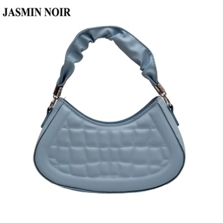 Jasmin NOIR กระเป๋าถือ กระเป๋าสะพายไหล่ สะพายข้าง หนัง PU ลายสก๊อต สําหรับสตรี