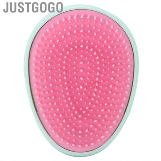 Justgogo Egg Shape Brush Comb Fatigue Relieving Easy To Hold Hair Soft