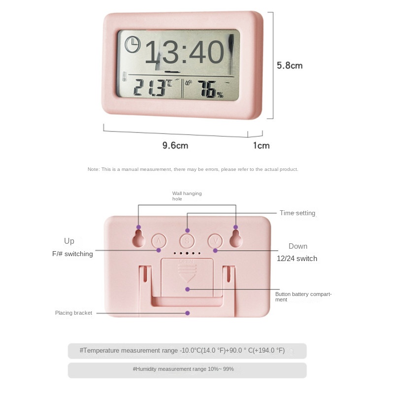 นาฬิกาตั้งโต๊ะดิจิตอล เครื่องวัดอุณหภูมิ เครื่องวัดความชื้น ปฏิทิน แบตเตอรี่ อุปกรณ์อิเล็กทรอนิกส์