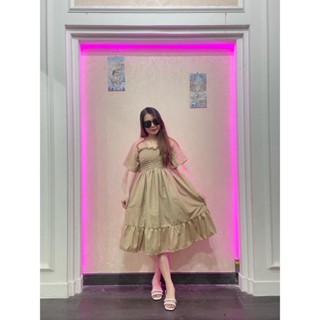Anb - ZRD HILDA MAXI Dress / NATASYA Dress / Sabrina ชุดเดรส แขนสั้น เรียบ / ลําลอง ความยาวเข่า Midi Dress / ชุดปาร์ตี้ร่วมสมัย