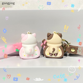 Gong Kawaii พวงกุญแจ PVC จี้การ์ตูนแมวน่ารัก สําหรับห้อยกระเป๋า