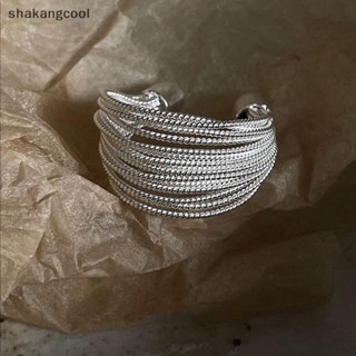 Shakangcool แหวนเงิน หลายชั้น ปรับได้ เครื่องประดับแฟชั่น ของขวัญวันเกิด สําหรับผู้หญิง