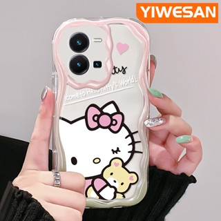 เคสมือถือ แบบนิ่ม แบบใส ลายการ์ตูนหมี แมว กันกระแทก สําหรับ vivo Y35 5G Y36 5G Y35