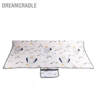  DreamCradle เก้าอี้สูงเด็ก Splat Mat อเนกประสงค์กันลื่นขนาดใหญ่เสื่อปิคนิคล้างทำความสะอาดได้แบบพกพาสำหรับทารกเด็กวัยหัดเดิน