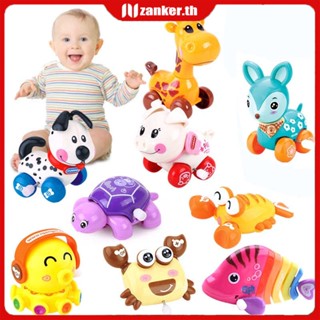 【ในการจัดส่ง】 Kids Cartoon Wind Up Running Car Toys ของเล่นแรกเกิดสีสุ่ม