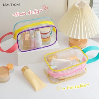 Topbeauty กระเป๋าเครื่องสําอาง PVC แบบใส สําหรับเดินทาง