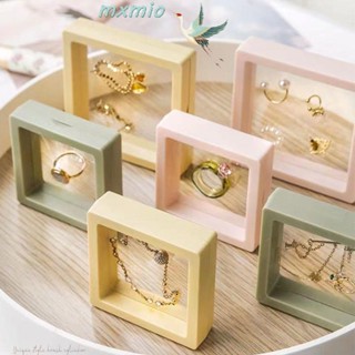 Mxmio กล่องพลาสติก ทรงสี่เหลี่ยม กันฝุ่น สีพื้น สําหรับใส่เครื่องประดับ นิทรรศการผู้หญิง