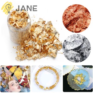 Jane แม่พิมพ์เรซิ่น รูปใบไม้สีทอง 10 กรัม สําหรับทําเครื่องประดับ งานฝีมือ DIY