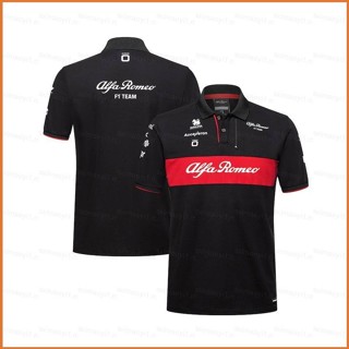 Fb เสื้อยืดโปโล แขนสั้น ลายทีมแข่ง Alfa Romeo F1 พลัสไซซ์ สําหรับผู้ชาย และผู้หญิง 2023