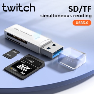 Twitch Multi 2 in 1 อะแดปเตอร์การ์ดรีดเดอร์ Micro SD TF USB 3.0 ความเร็วสูง สําหรับ PC