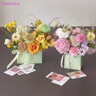 Thevantin กล่องบรรจุภัณฑ์ช่อดอกไม้ แบบพกพา สําหรับตกแต่งงานแต่งงาน งานเลี้ยงวันเกิด DIY