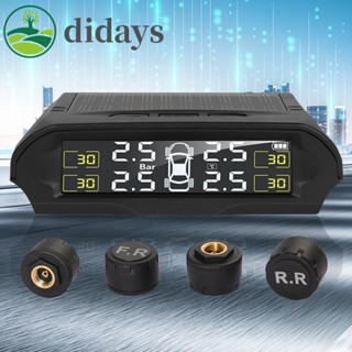 เครื่องวัดความดันลมยางรถยนต์ พลังงานแสงอาทิตย์ TPMS 400mAh DC 5V [Didays.th]