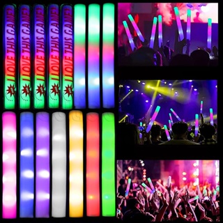 [ Featured ] หลอดโฟม LED RGB / ไม้กายสิทธิ์กระพริบคอนเสิร์ต / อุปกรณ์งานเลี้ยงวันเกิด งานแต่งงาน / แท่งฟองน้ําเรืองแสง สีสันสดใส / แท่งไฟอิเล็กทรอนิกส์ หลากสี