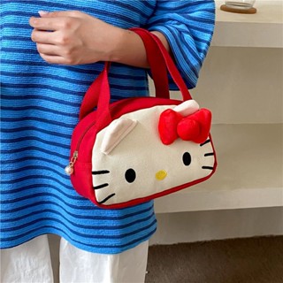 HelloKitty canvas handbag female 2023 new lovely Sanlio girl large capacity bento bag