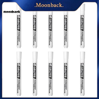 &lt;moonback&gt; ปากกามาร์กเกอร์ กันน้ํา แบบพกพา สําหรับวาดภาพ กระดาษ งานฝีมือ DIY 10 ชิ้น