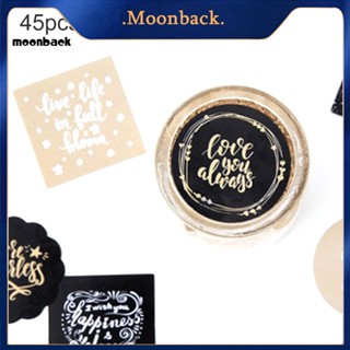 &lt;moonback&gt; 45 ชิ้น ภาษาอังกฤษ อวยพร กาว สติกเกอร์ สมุดภาพ รูปลอก DIY ไดอารี่ อัลบั้ม ตกแต่ง