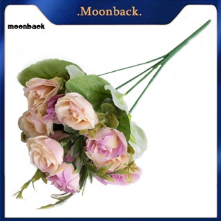 &lt;moonback&gt; ดอกกุหลาบประดิษฐ์ 10 หัว สําหรับตกแต่งบ้าน งานแต่งงาน งานเลี้ยง