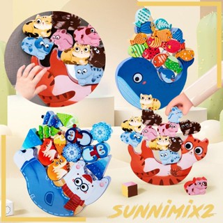 [Sunnimix2] ของเล่นบล็อกตัวต่อ Montessori เกมแข่งขันสมดุล สําหรับเด็ก