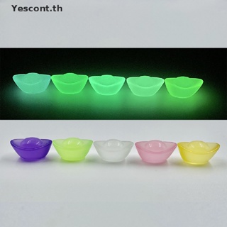 Yescont เรซิ่นเรืองแสง รูปรองเท้า ขนาดเล็ก สีทอง DIY สุ่มสี 5 ชิ้น