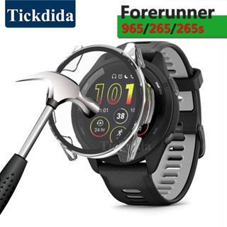 กระจกนิรภัย และเคส สําหรับ Garmin Forerunner 965 955 265s 265 255