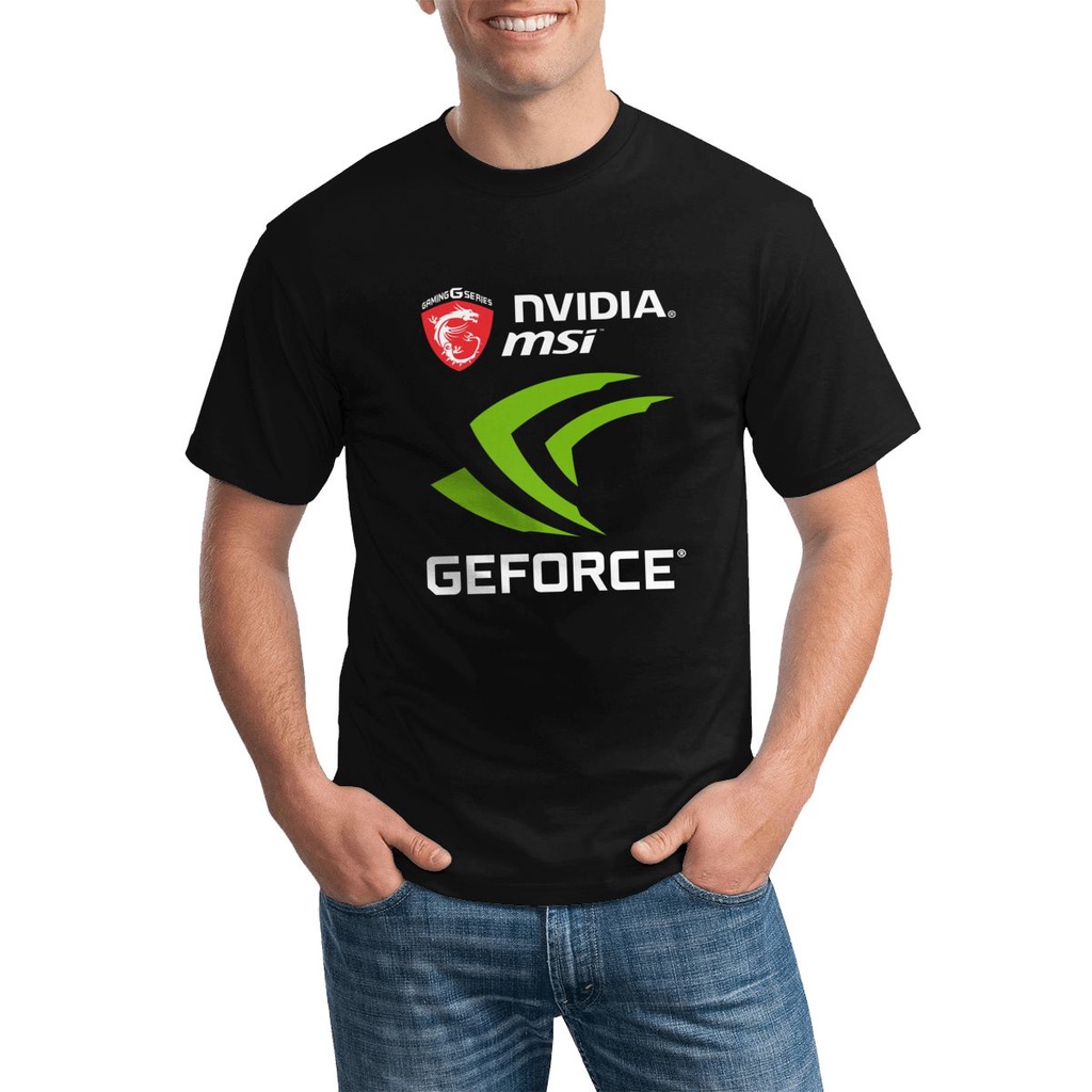 VB2018 เสื้อยืดลําลอง แขนสั้น พิมพ์ลาย Nvidia Gforce Msi Gaming Sjirt Amd สําหรับผู้ชาย