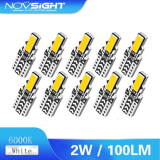 Novsight หลอดไฟ T10 Led 7020 Chip 6000K สําหรับติดตกแต่งภายในรถยนต์ 10 ชิ้น