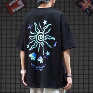 S-8XL Japanese loose T-shirt male round neck short-sleeved t-shirt male ins Korean cotton students printed tide bra_02