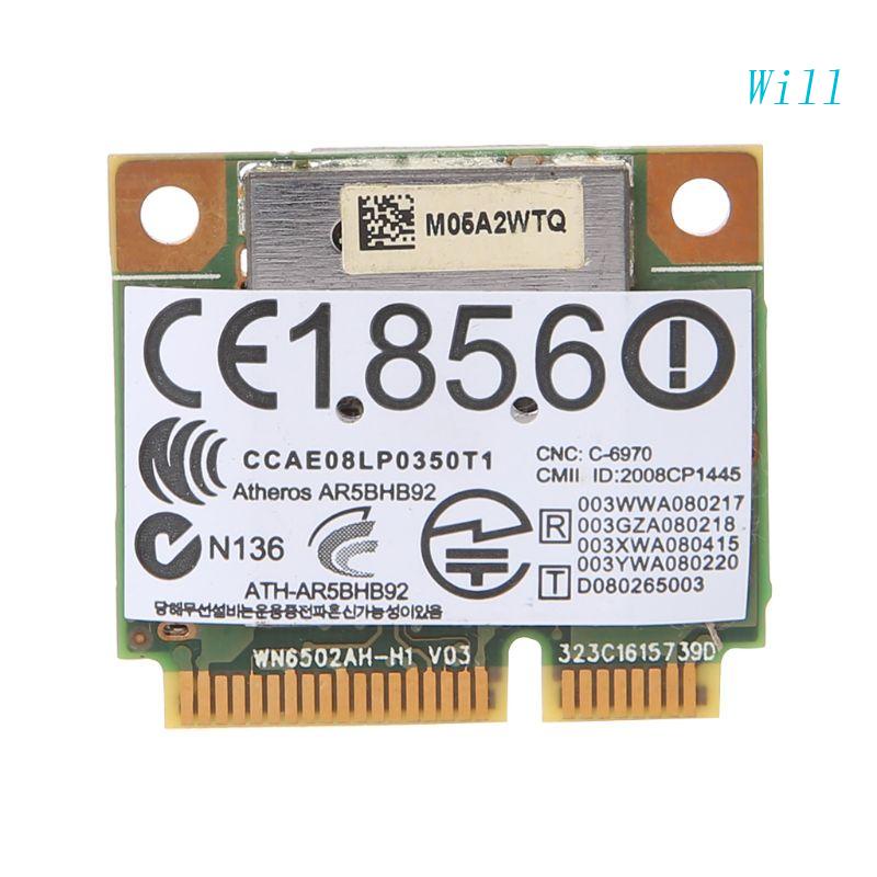 Will Atheros AR9280 การ์ด WiFi ไร้สาย 2.4ghz 5ghz WLAN Mini pci-express AR5BHB92 สําหรับ Linux Hacki