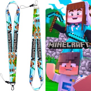 Z &amp; M❀ พวงกุญแจเชือกเส้นเล็ก พิมพ์ลาย Minecraft Game สําหรับนักเรียน