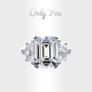 Only You แหวนเงิน เกรด S925 ประดับมรกต แฟชั่นพรีเมี่ยม สไตล์วินเทจ