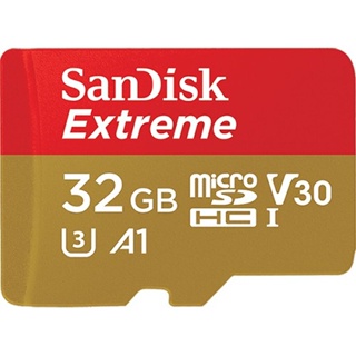 SanDisk 32 Extreme MicroSD Memory (ไมโครเอสดีการ์ด) สินค้าใหม่ รองรับภาพ 4K ประกัน Lifetime โดย Synnex