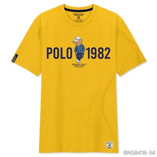 [S-5XL] คำแนะนำยอดนิยม Beverly Hills Polo Club เสื้อยืดคอกลมแขนสั้น Classic Bear รุ่น BNSB418