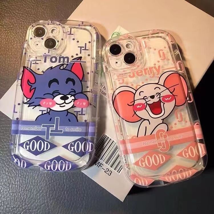 เคสโทรศัพท์มือถือแบบนิ่ม กันกระแทก ลาย Tom and Jerry สําหรับ IPhone 15 11 14 13 12 Pro XS Max X XR 7