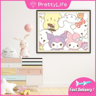 【PL】ภาพวาดปักเพชร ปักครอสสติตช์ ลาย Sanrio 5d ขนาด 40X30 ซม. 50X40 ซม. สําหรับตกแต่งบ้าน DIY