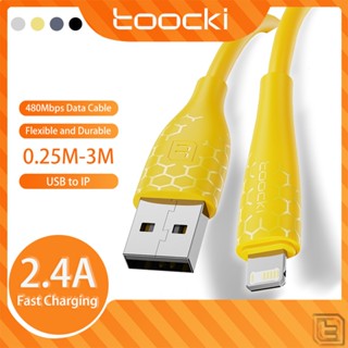 Toocki สายเคเบิลข้อมูล USB เป็น 10S 480Mbps 2.4A 12W สําหรับ iPh 8-11