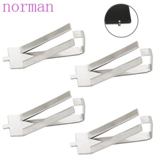 NORMAN 4Pcs Heated Bed Clamp Stainless Steel 3D Printer Parts Heated Bed Clip Glass Heated Bed For Build Platform Retainer 3D Printer Accessories For Ultimaker Printer Durable Heatbed Clips