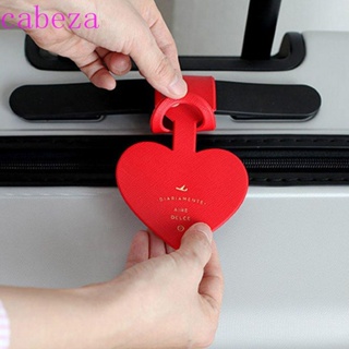 Accessories Love Heart Shape Simple PVC Leather ID Address Holder Luggage Tag