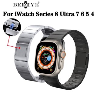 สายนาฬิกาข้อมือสเตนเลส แม่เหล็ก สําหรับ iWatch Ultra 49 มม. iWatch Series 8 7 SE 6 5 4 3 44 มม. 45 มม. 40 มม. 41 มม. 38 มม.